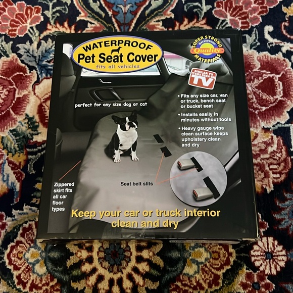 Grey Waterproof Pet Seat Cover - Fits All Vehicles - Picture 1 of 3